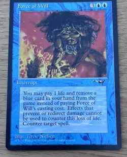 Magic The Gathering Force Of Will Alliances Blue Interrupt Card MtG - Image 3