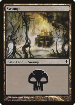 Swamp (240a Intro) Zendikar NM Basic Land MAGIC THE GATHERING CARD ABUGames - Image 1