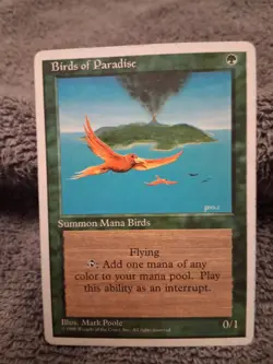 Magic: The Gathering Birds of Paradise Revised Green Creature Rare Regular 1995 - Image 1