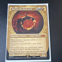 Wizards of the Coast MTG Sauron, the Dark Lord 329 Mythic LTR Showcase Foil - Image 1