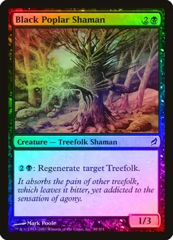 Black Poplar Shaman FOIL Lorwyn PLD Black Common MAGIC MTG CARD ABUGames - Image 1