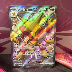 Alakazam EX 215/091 - Full Art Shiny Ultra Rare Paldean Fates Pokemon Card - NM - Image 2