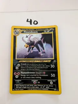 Houndoom 4/75 Holo Rare Neo Discovery Pokemon Damaged - Image 1