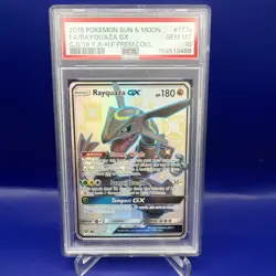 2018 POKEMON SUN & MOON CELESTIAL STORM #177A FULL ART/RAYQUAZA GX PSA 10 - Image 1