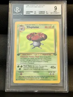 1999 Pokemon Jungle - 1st Edition - VILEPLUME - Holo - BGS 9 PSA - Vintage - Image 1