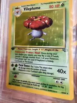 1999 Pokemon Jungle - 1st Edition - VILEPLUME - Holo - BGS 9 PSA - Vintage - Image 3