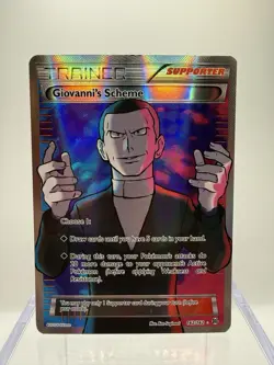 Pokemon TCG Giovanni's Scheme 162/162 Full Art Ultra Rare XY Breakthrough LP - Image 1