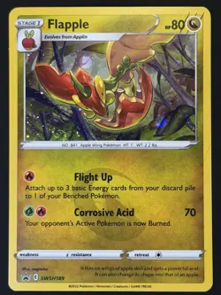 HD SWIRL 🌀 Flapple Cosmos Holo Black Star Promo - SWSH189 Pokemon TCG NM - Image 1