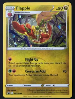 HD SWIRL 🌀 Flapple Cosmos Holo Black Star Promo - SWSH189 Pokemon TCG NM - Image 3