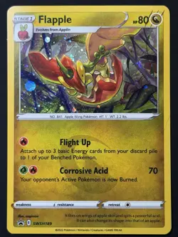 HD SWIRL 🌀 Flapple Cosmos Holo Black Star Promo - SWSH189 Pokemon TCG NM - Image 4