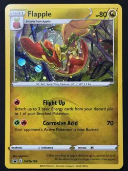 HD SWIRL 🌀 Flapple Cosmos Holo Black Star Promo - SWSH189 Pokemon TCG NM - Image 5