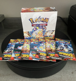 Pokemon Surging Sparks Booster Box Sealed & Lot 7 vending machine booster packs - Image 1