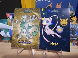 Pokemon Halloween Card Database - Holiday Mew & Mewtwo - 2 Card Lot - Image 3