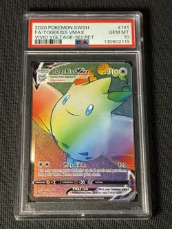 Togekiss VMAX 191/185 Pokemon Vivid Voltage PSA 10 - Image 1