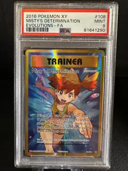 Misty's Determination 108/108, Evolutions, Pokemon, PSA 9 - Image 1