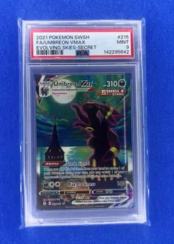 2021 Pokemon SWSH Umbreon VMAX Evolving Skies Secret #215/203 PSA 9 - Image 1
