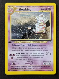 NM/Mint 2000 Pokemon Neo Genesis 1st Edition Slowking 14/111 Holo Rare WOTC - Image 1