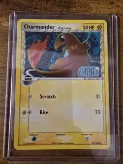 Pokemon TCG Charmander 49/100 Reverse Holo Crystal Guardians Stamped LP Vintage - Image 1