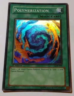 Yugioh Polymerization LOB-059 Super Rare 1st Edition North American Release - Image 1