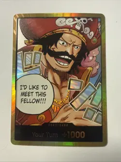 One Piece: Carrying On His Will (OP13) Gol.D.Roger Gold DON!! Card - Image 1