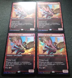 Mtg Full Art Promo Foil Set Of 4 Slickshot Show-Off - Image 2