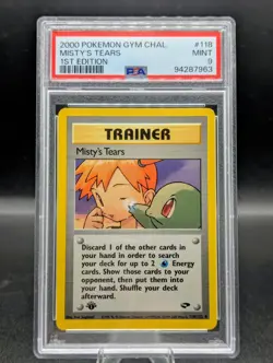 2000 Pokemon Gym Challenge #118 Misty's Tears 1st Edition PSA 9 MINT 💧🚀💧🚀💧 - Image 1