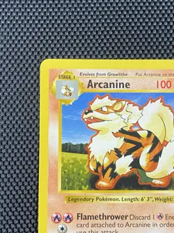 Arcanine 023/102 Base Set (Shadowless) Regular Vintage Pokemon TCG LP/NM - Image 2