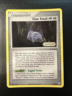 Claw Fossil HP 40 [LP] 78/92 EX Legend Maker Reverse Holo Stamped Pokemon TCG - Image 1