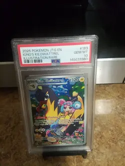 2025 Pokemon Jtg En Iono's Kilowattrel Illustration Rare Psa 10 - Image 2