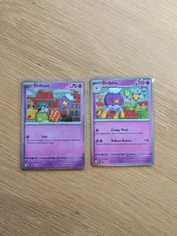 Pokemon TCG Drifloon 005 and Drifblim 006 Mega Evolution Black Star Promo - Image 1