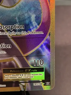 Pokemon TCG Mewtwo EX 103/108 Ultra Rare Full Art Holo Rare Evolutions - Image 4
