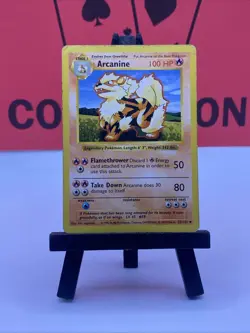 Arcanine 23/102 Base Set Uncommon Shadowless 1999 WOTC Pokemon TCG MP - Image 2