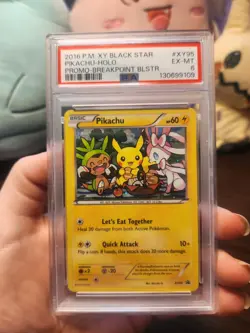 2016 POKEMON XY BLACK STAR PROMO BREAKPOINT BLISTERS #XY95 PIKACHU-HOLO PSA 6 - Image 1