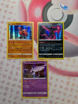 POKEMON LEGENDARY BIRDS GALARIAN MOLTRES ZAPDOS ARTICUNO HOLOS EVOLVING SKIES - Image 1