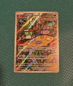 Pokemon Brute Bonnet 207/182 SV04 Paradox Rift Illustration Rare Holo - Image 1