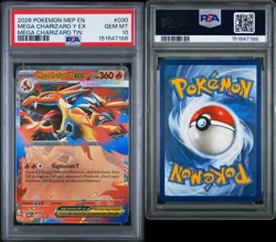 2026 POKEMON MEP MEGA CHARIZARD TIN PROMO #030 MEGA CHARIZARD Y EX PSA 10 - Image 4