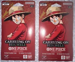 ONE PIECE - OP-13 - CARRYING ON HIS WILL - 2 SEALED SLEEVED BOOSTER PACKS ! HOT! - Image 1