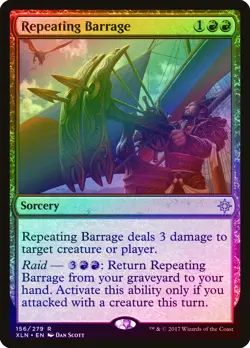 Repeating Barrage FOIL Ixalan NM Red Rare MAGIC THE GATHERING CARD ABUGames - Image 1