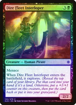 Dire Fleet Interloper FOIL Ixalan NM Black Common MAGIC MTG CARD ABUGames - Image 1