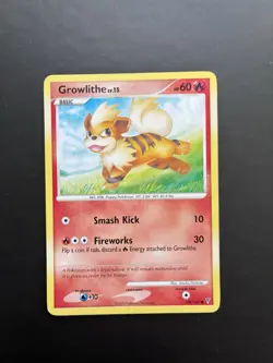 Pokemon Growlithe Platinum Supreme Victors Card 108/147 LP - Image 1