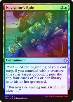 Navigator's Ruin FOIL Ixalan NM Blue Uncommon MAGIC GATHERING CARD ABUGames - Image 1