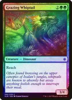 Grazing Whiptail FOIL Ixalan NM Green Common MAGIC THE GATHERING CARD ABUGames - Image 1