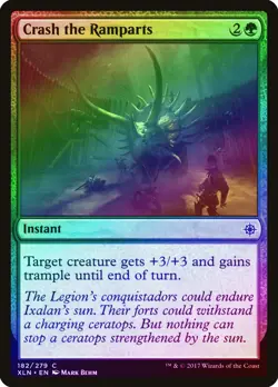 Crash the Ramparts FOIL Ixalan NM Green Common MAGIC GATHERING CARD ABUGames - Image 1