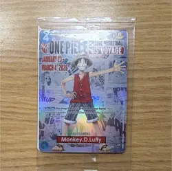 Bandai One Piece CCG Monkey.D.Luffy US Voyage Promo Full Art Holo Card - Image 1