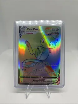 Pokemon Card Mew VMAX Rainbow Secret Rare Holo Fusion Strike 268/264 - Image 1