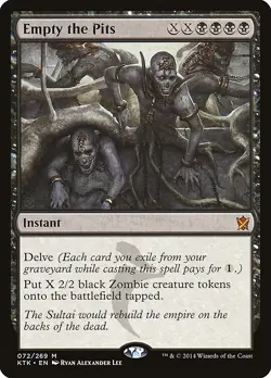 Empty the Pits Khans of Tarkir NM Black Mythic Rare MAGIC MTG CARD ABUGames - Image 1