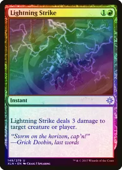 Lightning Strike FOIL Ixalan NM Red Uncommon MAGIC THE GATHERING CARD ABUGames - Image 1