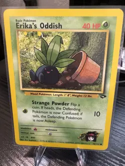 Erika’s Oddish Gym Challenge Pokemon Card LP/NM - Image 1