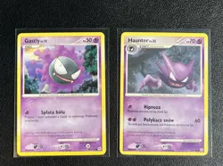 POKEMON POLISH LANGUAGE DIAMOND & PEARL GASTLY & HAUNTER TCG CARD LOT - Image 1