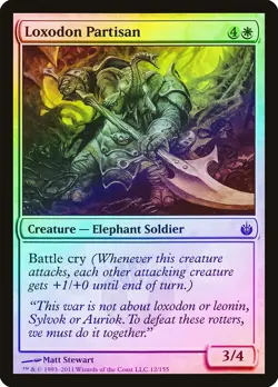 Loxodon Partisan FOIL Mirrodin Besieged NM White Common MAGIC CARD ABUGames - Image 1